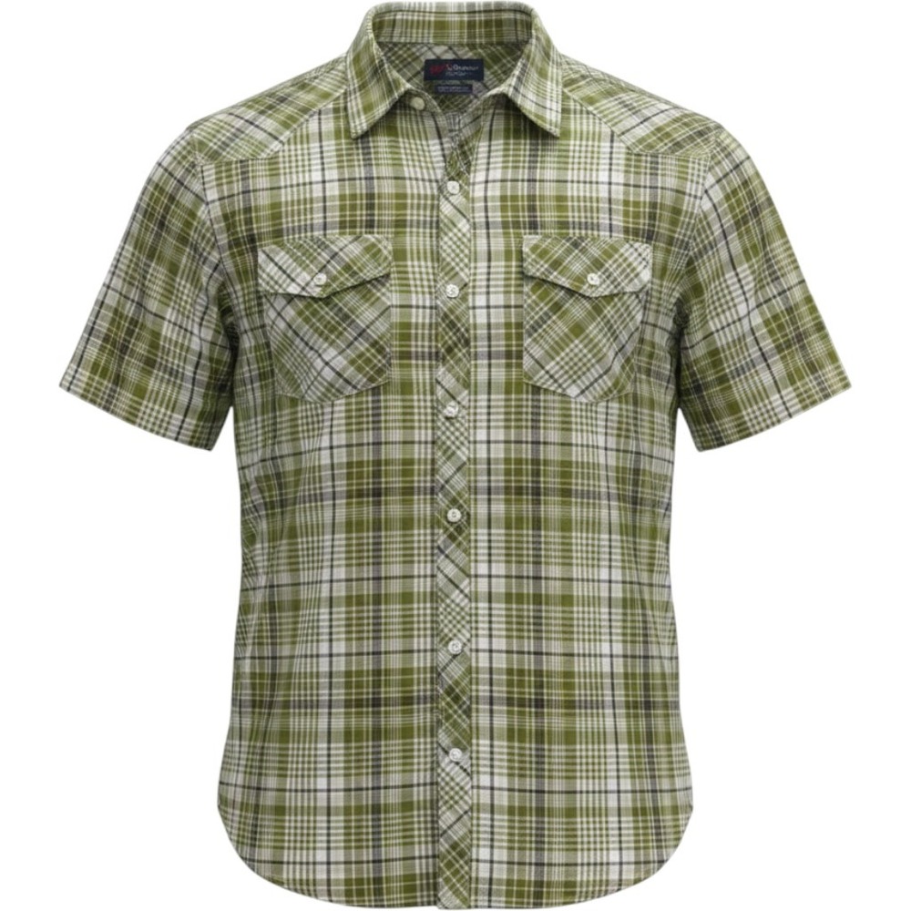 REI Button Up Shirt XXL Green Plaid Short Sleeve Cotton Gorpcore Outdoor EUC